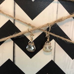 Iridescent Small Teardrop Gemstone Earrings